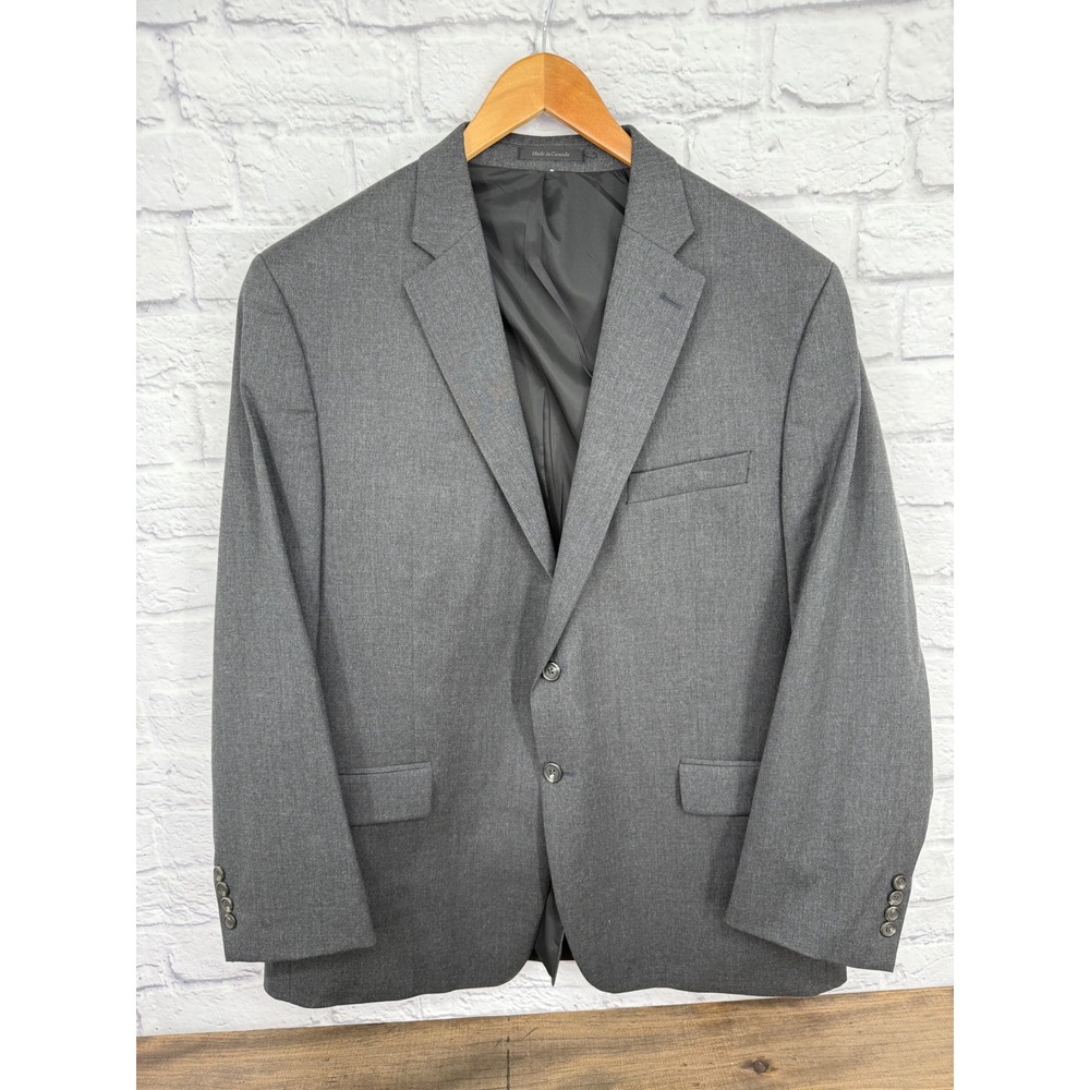 Lauren Ralph Lauren Men 46R Gray Wool Blend‎ Blazer Jacket Classic Preppy